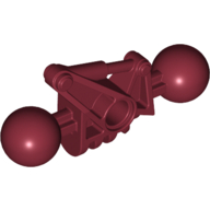 Large Figure Skeletal, Limb, with 2 Ball Joints, and Hole (Toa Metru) Dark Red