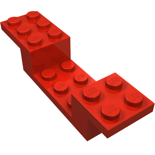 Bracket 8 × 2 × 1 1/3 Red
