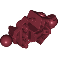 Large Figure Skeletal, Limb, with 2 Ball Joints, and 3 Holes (Vahki) Dark Red