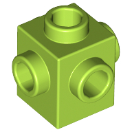Brick Special 1 × 1 Studs on 4 Sides Lime