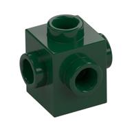 Brick Special 1 × 1 Studs on 4 Sides Dark Green