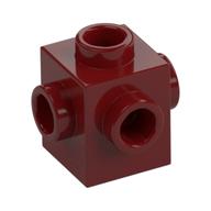 Brick Special 1 × 1 Studs on 4 Sides Dark Red