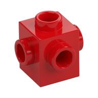 Stein speziell 1 × 1 Noppen auf 4 Seiten Rot