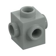 Stein speziell 1 × 1 Noppen auf 4 Seiten Hellgrau