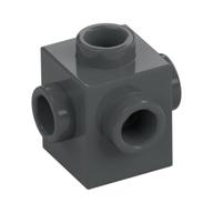 Brick Special 1 × 1 Studs on 4 Sides Dark Bluish Gray