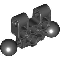 Large Figure Skeletal, Torso, Lower, with 2 Ball Joints, 2 Axle Holes, and 4 Holes (Vahki) Black