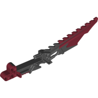 Large Figure Weapon Staff, Vahki Staff of Confusion, with Marbled Black Pattern Dunkelrot