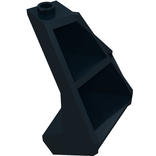 Panel 4 × 4 × 6 Corner Convex Ribbed Schwarz