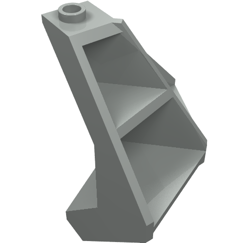 Panel 4 × 4 × 6 Corner Convex Ribbed Hellgrau