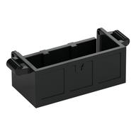 Treasure Chest Bottom with Rear Slots, No Groove Schwarz