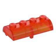 Treasure Chest Lid [Thick Hinge] Trans-Neon Orange