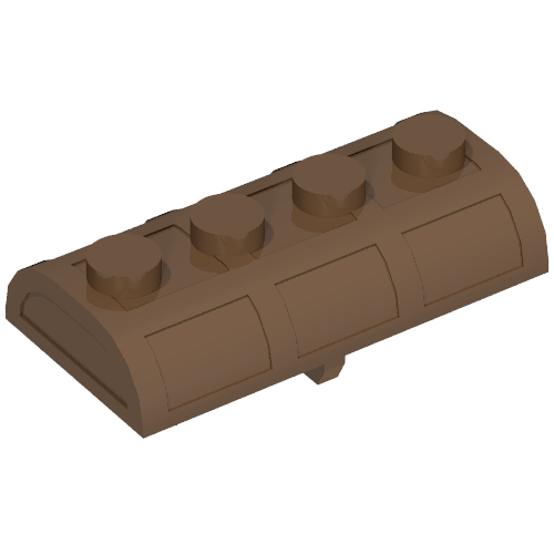 Treasure Chest Lid [Thin Hinge] Braun