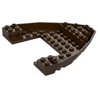 Boat Hull Section, Brick 10 × 12 × 1 with 4 × 6 Cutout Dark Brown
