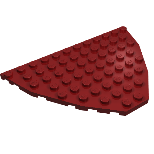 Wedge Plate 8 × 12 Boat Bow in Dark Red
