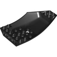 Brick Wedged, Curved Inverted 10 × 6 × 2 Cockpit in Black