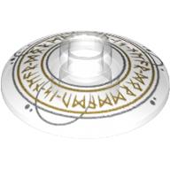 Dish 2 × 2 Inverted [Radar] with Elaborate Runes Print Transparent
