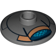 Dish 2 × 2 Inverted [Radar] with SW Droid T7-O1 Print [9497] Dunkelblaugrau