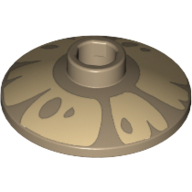 Dish 2 × 2 Inverted [Radar] with Tan Mushroom Print Dunkelbeige