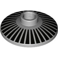 Dish 2 × 2 Inverted [Radar] with Black Stripes / Radiant print Light Bluish Gray