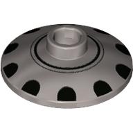 Dish 2 × 2 Inverted [Radar] with Hubcap print Metallic Silver
