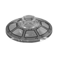 Dish 2 × 2 Inverted [Radar] with Black/Dark Bluish Grey Cockpit Window Print Trans-Clear