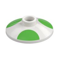 Dish 2 × 2 Inverted [Radar] with Bright Green Circles, Yoshi Egg print White