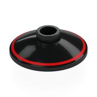 Dish 2 × 2 Inverted [Radar] with Red Outer Circle print in Black