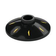 Dish 2 × 2 Inverted [Radar] with Yellow Stripes/Spokes print Schwarz