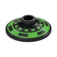 Dish 2 × 2 Inverted [Radar] with Bright Green Circle, Rectangles print Schwarz