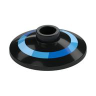 Dish 2 × 2 Inverted [Radar] with Bright Light Blue/Dark Azure/Blue Circle print Black
