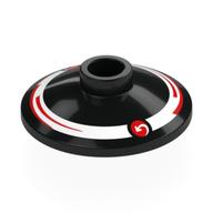 Dish 2 × 2 Inverted [Radar] with White Circle, Arrow, Red Strips, Dots print Schwarz