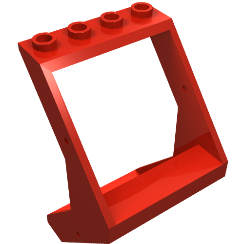 Window 4 × 4 × 6 Outward Sloping Red