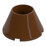 Cone 4 × 4 × 2 Hollow No Studs Reddish Brown