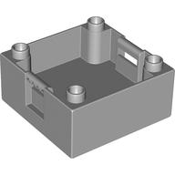 Duplo Container Box 4 × 4 with Studs on Corners Tan