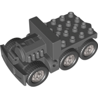 Duplo Truck Base with Molded Engine 5 × 9 Dark Bluish Gray