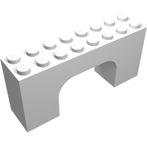 Stein Bogen 2 × 8 × 3 Weiß