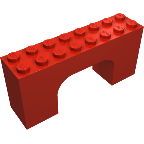 Stein Bogen 2 × 8 × 3 Rot
