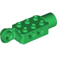 Technic Brick Special 2 × 3 with Pin Holes, Rotation Joint Ball Half [Vertical Side], Rotation Joint Socket Green
