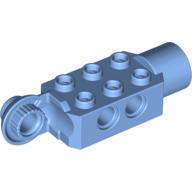 Technic Brick Special 2 × 3 with Pin Holes, Rotation Joint Ball Half [Vertical Side], Rotation Joint Socket Medium Blue