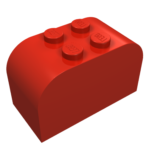 Brick Curved 2 × 4 × 2 Double [Plain]