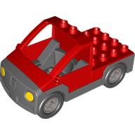 Duplo Truck Pickup Flatbed with Dark Bluish Gray Base Rot