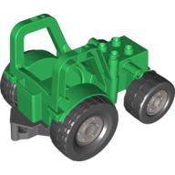 Duplo Tractor New Style with 2 × 3 Studs on Hood Green