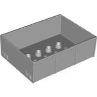 Duplo Trailer Bed with 2 × 4 Studs and Four Sides Hellblaugrau