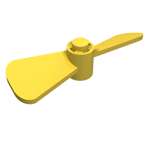 Propeller 2 Blade Twisted Yellow