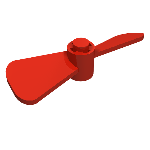 Propeller 2 Blade Twisted Red