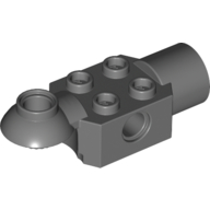 Technic Brick Special 2 × 2 with Pin Hole, Rotation Joint Ball Half [Horizontal Top], Rotation Joint Socket Dark Bluish Gray