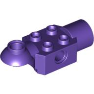 Technic Brick Special 2 × 2 with Pin Hole, Rotation Joint Ball Half [Horizontal Top], Rotation Joint Socket Dark Purple