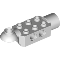 Technic Brick Special 2 × 3 with Pin Holes, Rotation Joint Ball Half [Horizontal Top], Rotation Joint Socket Sehr helles Blaugrau