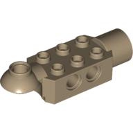 Technic Brick Special 2 × 3 with Pin Holes, Rotation Joint Ball Half [Horizontal Top], Rotation Joint Socket Dark Tan