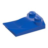 Brick Wedged, Curved 2 × 3 × 2/3 Two Studs, Wing End Blau